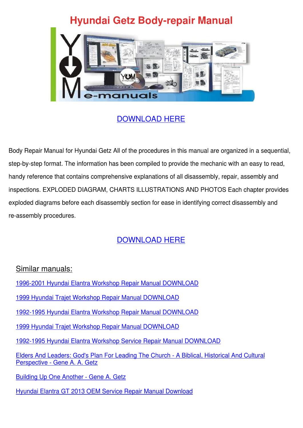 Hyundai Getz Service Manual Free Download
